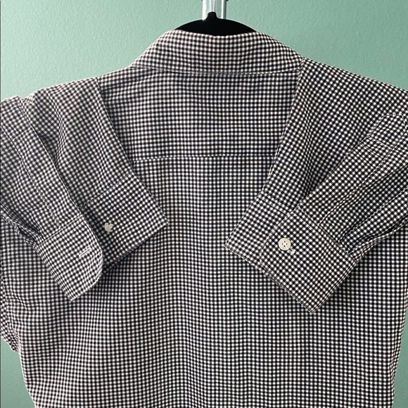 Las Olas by Ovedinternational  Gingham Button Down ShirtCat Embroidered S L W-18 - Picture 6 of 6